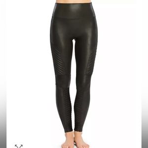 Spanx Moto Faux Leather Leggings